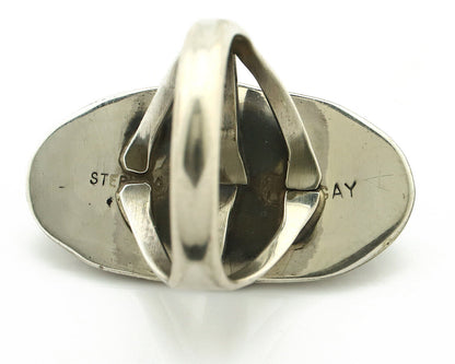 Navajo Ring 925 Silver Southwest Blue Turquoise Artist Signed Begay C.80's