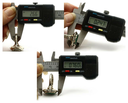 Navajo Ring .925 Silver Kingman Turquoise Handmade Native American Artist C.80's