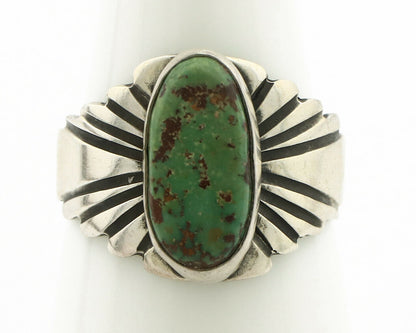 Navajo Ring .925 Silver Blue Green Arizona Turquoise Artist Signed Apache C.80's
