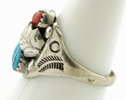 Navajo Ring .925 Silver Sleeping Beauty Turquoise Native Artist C.1980's