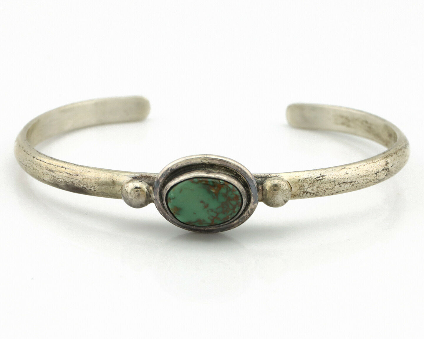 Navajo Bracelet .925 Silver Royston Turquoise Native American Artist C.90's