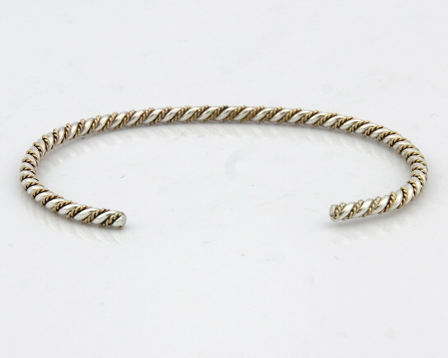 Navajo Bracelet .925 Silver Braided Twisted Artist Tahe C80's