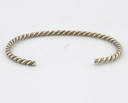 Navajo Bracelet .925 Silver Braided Twisted Artist Tahe C80's