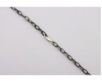 Navajo Necklace 925 Silver Morenci Turquoise Native American Artist C.80's
