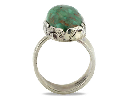 Navajo Ring 925 Silver Royston Turquoise Signed Lee Bennette C.80's