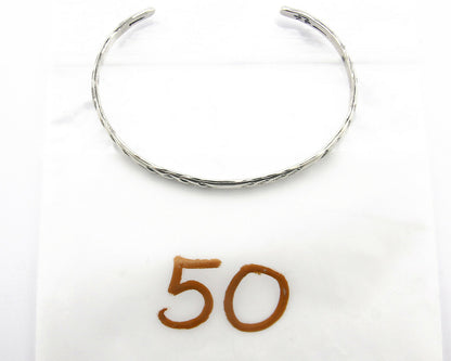 Navajo Bracelet .925 Silver Hand Stamped Arrow Head Artist I Montoya C.80's