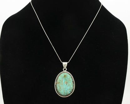 Navajo Handmade Pendant Necklace .925 Silver Artist Signed Sunrise C.80's