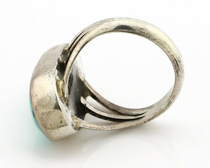 Navajo Ring .925 Silver Arizona Turquoise Native American Artist C80s
