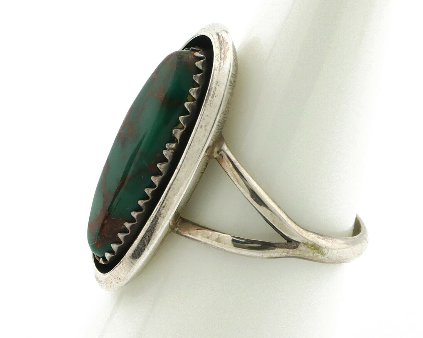 Navajo Ring .925 Silver Turquoise Mountain Native American C.80's