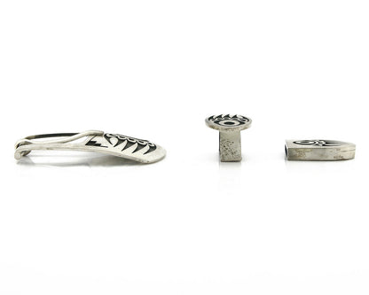 Hopi Ranger Belt Buckle .925 SOLID Silver Handmade Artist Mitchell Sockyma C.80s