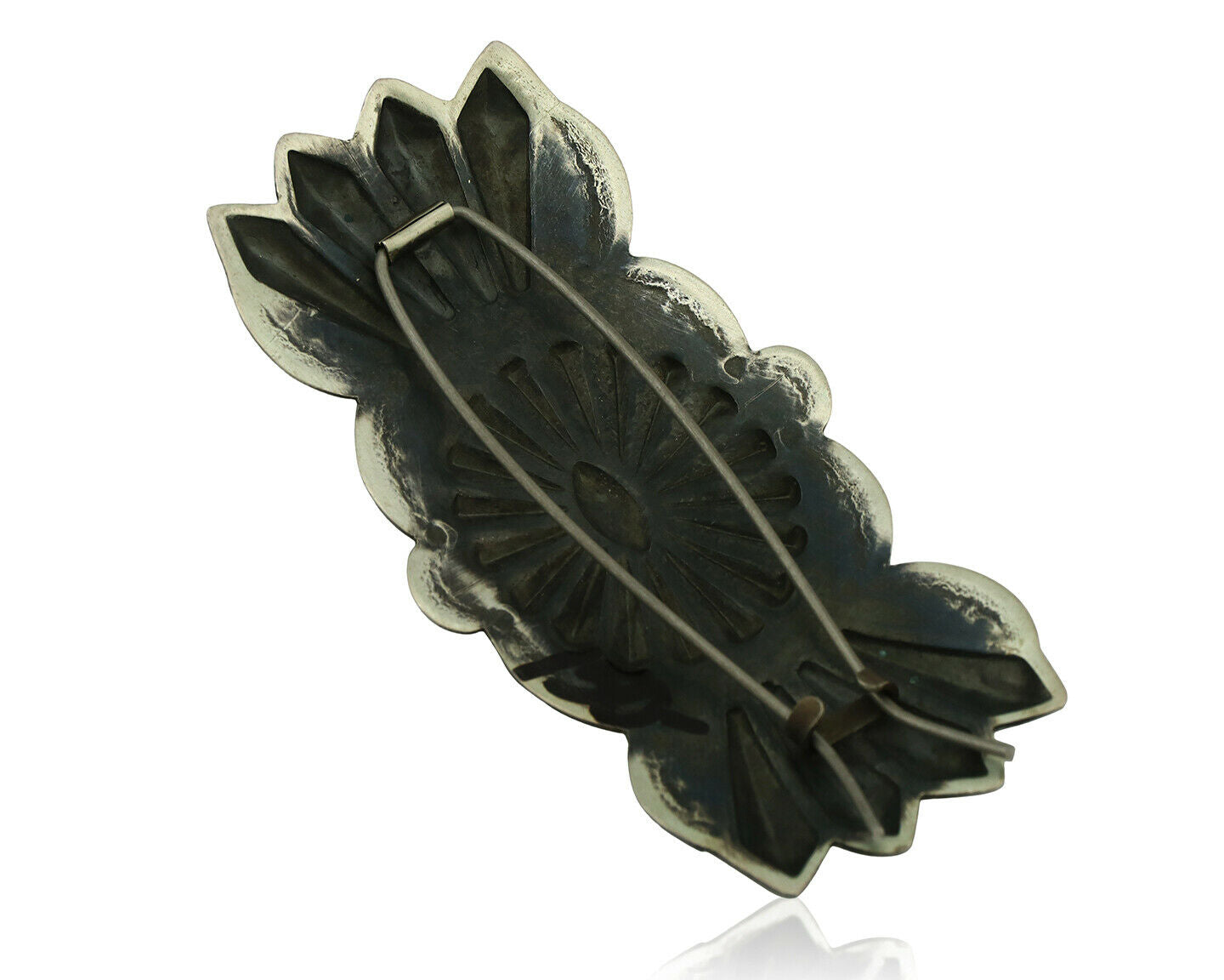 Women's Navajo Hair Clip .925 Silver Handmade Native Artist C.80's