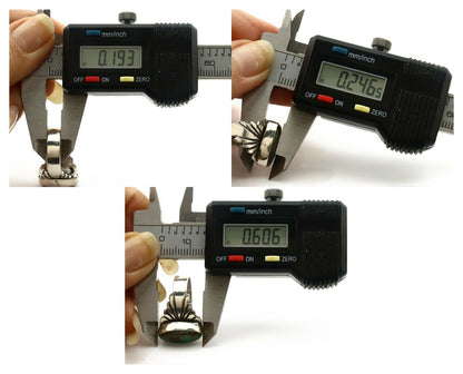 Navajo Ring .925 Silver Blue Green Arizona Turquoise Artist Signed Apache C.80's