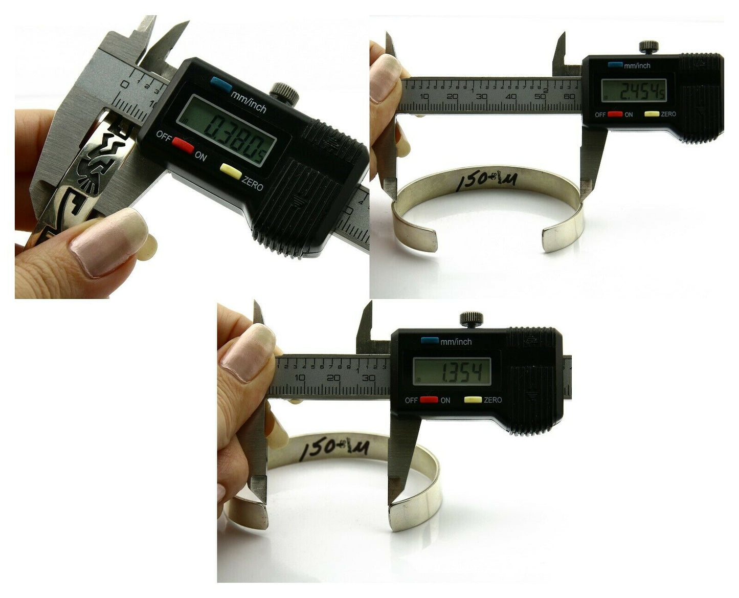 Navajo Bracelet Overlay Design .925 SOLID Sterling Silver Signed Artist SC C.80s