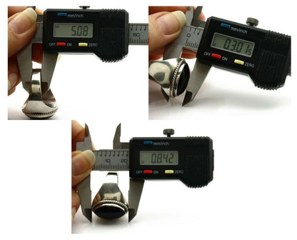 Navajo Ring .925 Silver Handmade Black Onyx Native American Artist C.80's