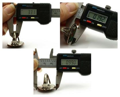 Navajo Ring .925 Silver Kingman Turquoise Native American Artist C.1980's