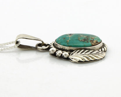 Navajo Necklace 925 Silver Arizona Turquoise Native American Artist Signed C80's