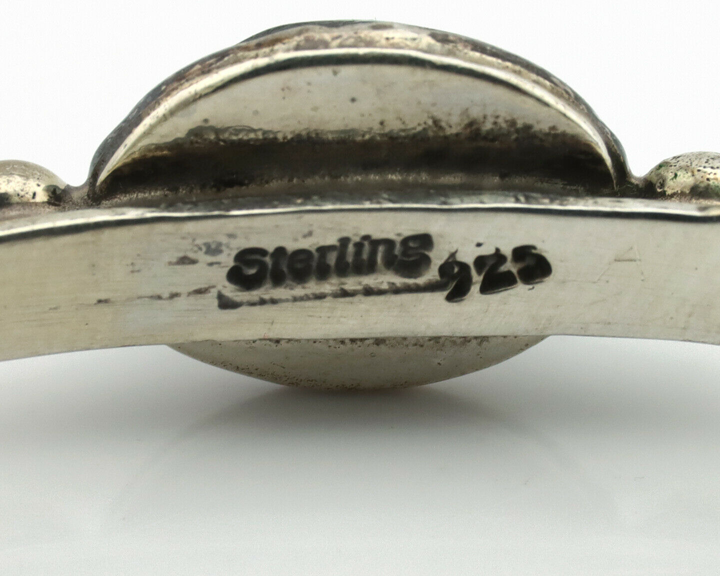 Navajo Bracelet .925 Silver Kingman Turquoise Native American Artist C.90's