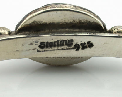 Navajo Bracelet .925 Silver Kingman Turquoise Native American Artist C.90's