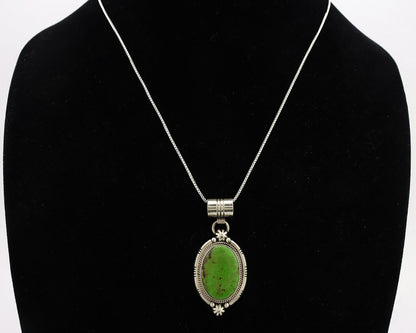 Navajo Necklace 925 Silver Natural Mined Gaspiete Artist Signed RB C.80's
