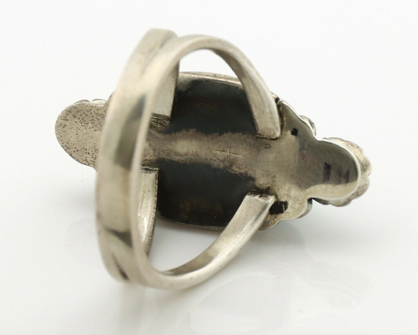 Navajo Ring .925 Silver Natural Blue Turquoise Native American Artist C.1980's