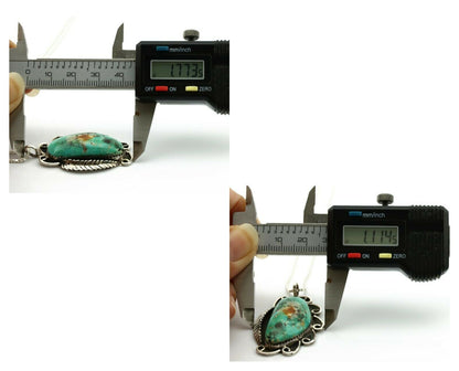 Navajo Necklace .925 Silver Southwest Turquoise Signed JR C.1980's