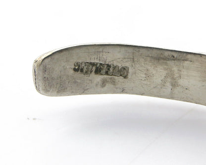 Navajo Bracelet .925 Silver Hand Stamped Arrow Head Artist I Montoya C.80's