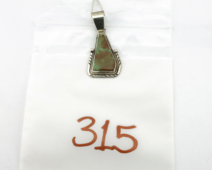 Navajo Pendant .925 Silver Royston Turquoise Artist Signed BKF C.80's