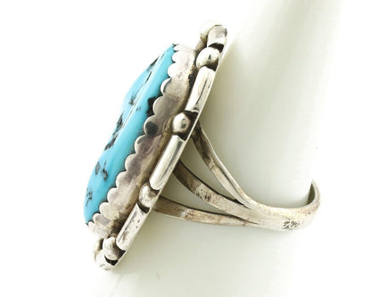 Navajo Ring 925 Silver Blue Turquoise Native Dominik Ferard C.80's