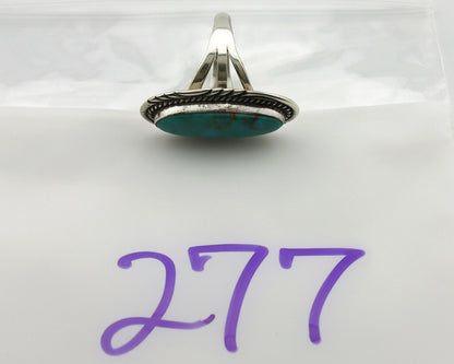 Navajo Ring .925 Silver Kingman Turquoise Native American Artist C.80's