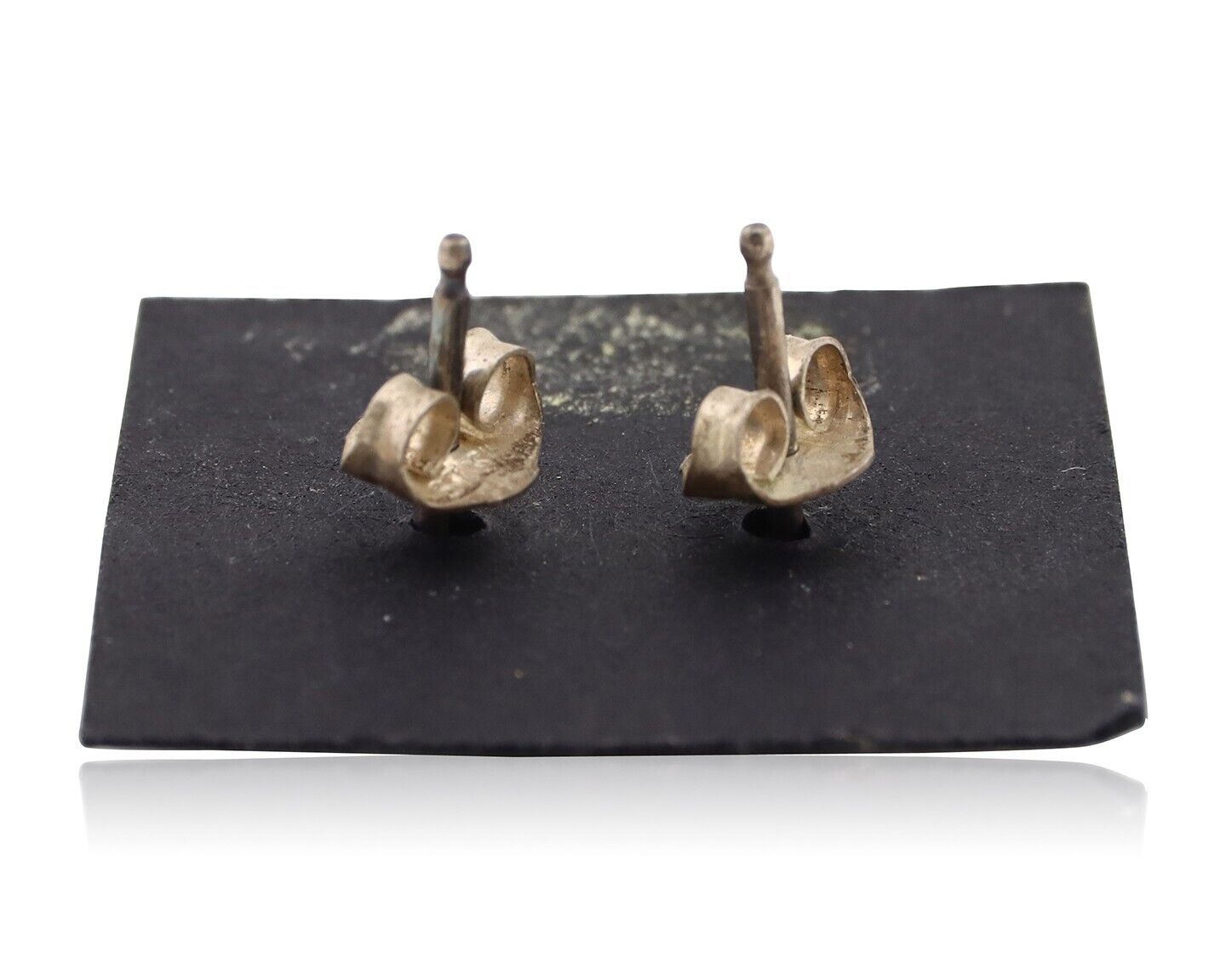 Zuni Earrings 925 Silver Sleeping Beauty Turquoise Native American Artist C.80's