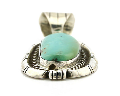 Navajo Pendant Turquoise Mountain .925 Silver Signed JJP C.80's