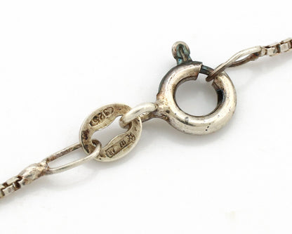 Navajo Necklace 925 Silver Kingman Turquoise Artist Signed Gecko C.80's
