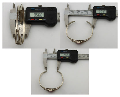 Navajo Bracelet 925 Silver Natural Pink Mussel Native American Signed Begay C80s