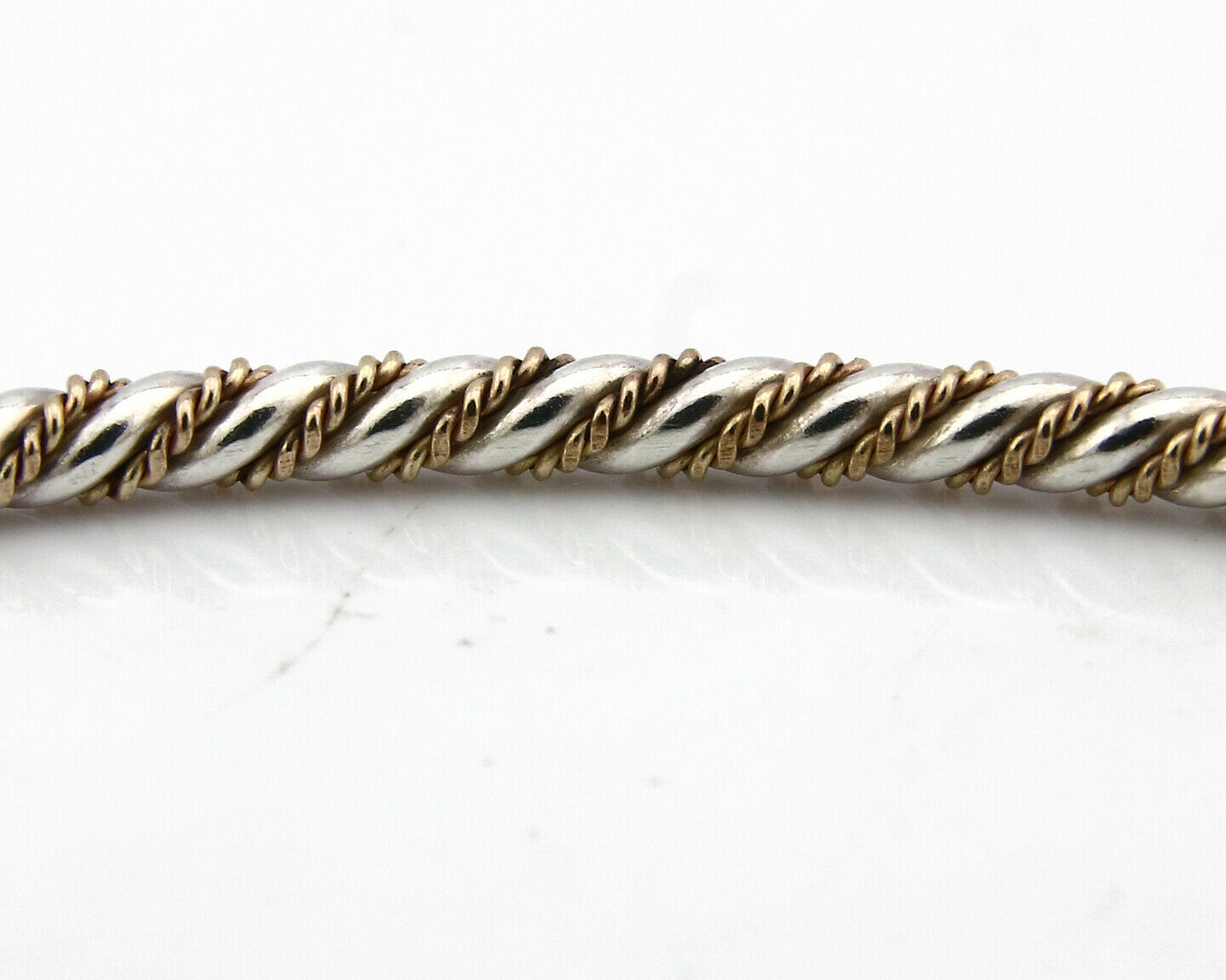 Navajo Bracelet .925 Silver Braided Twisted Artist Tahe C80's