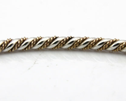 Navajo Bracelet .925 Silver Braided Twisted Artist Tahe C80's