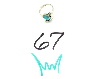 Zuni Ring 925 Silver Natural Blue Turquoise Artist Signed Simplicio C.80's