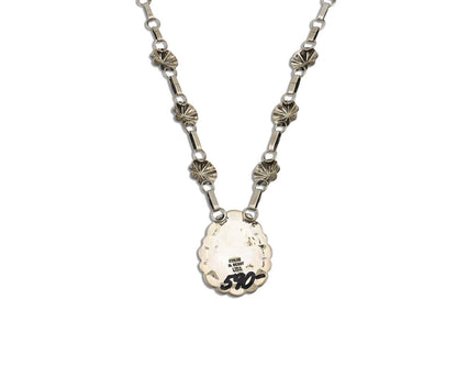 Navajo Necklace 925 Silver Turquoise, Onyx, Lapis Artist Signed M Begay C.80's