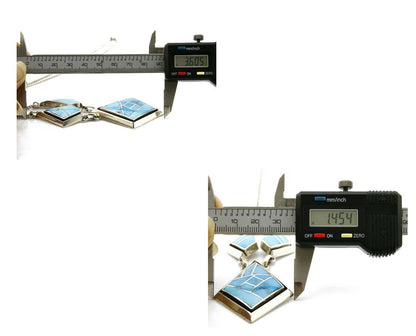 Women's Navajo Inlaid Necklace .925 Silver Morenci Turquoise