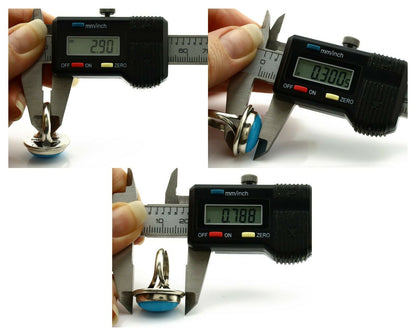 Navajo Ring .925 Silver Blue Turquoise Handmade Native American Artist C80s