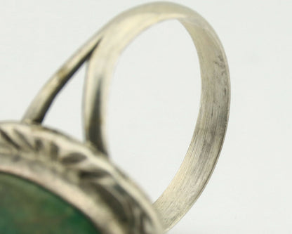Navajo Ring .925 Silver Natural Turquoise Artist Signed Native American C.80's