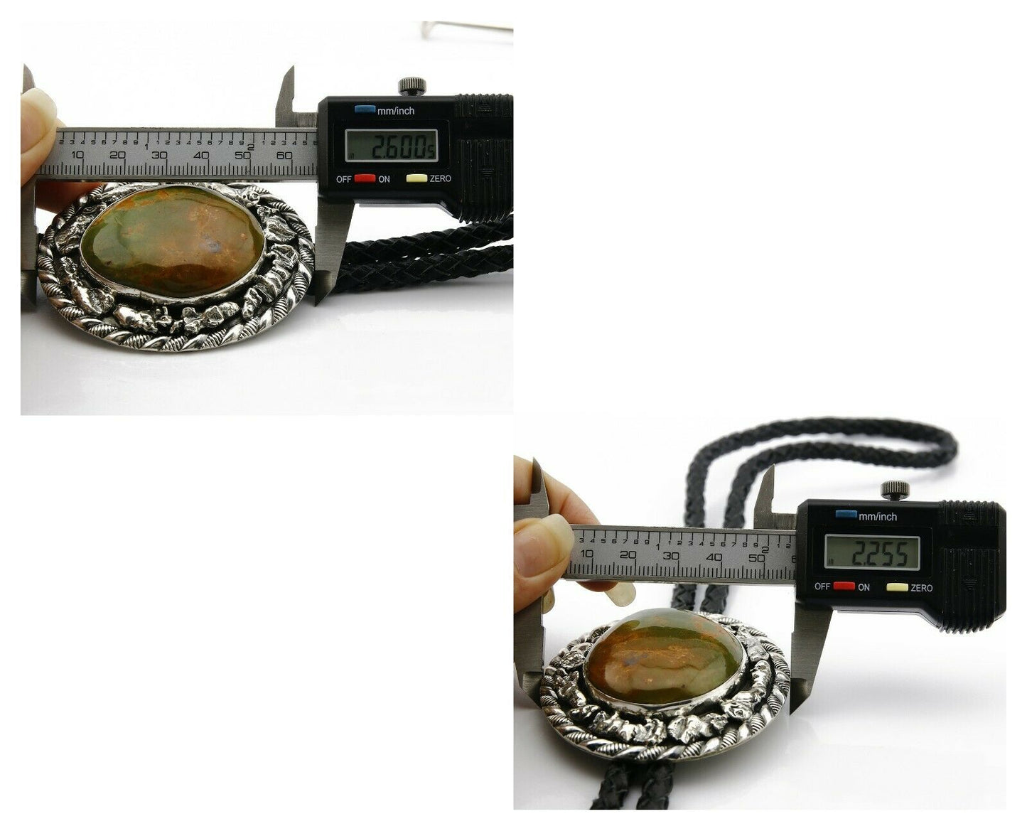 Navajo Bolo Tie .925 Silver Royster Turquoise C.80's Native American