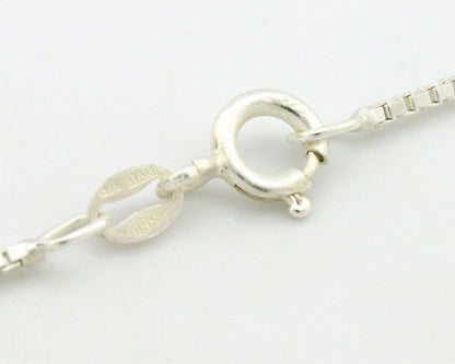 Navajo Necklace .925 Silver Nevada Turquoise Signed JR C.1980's