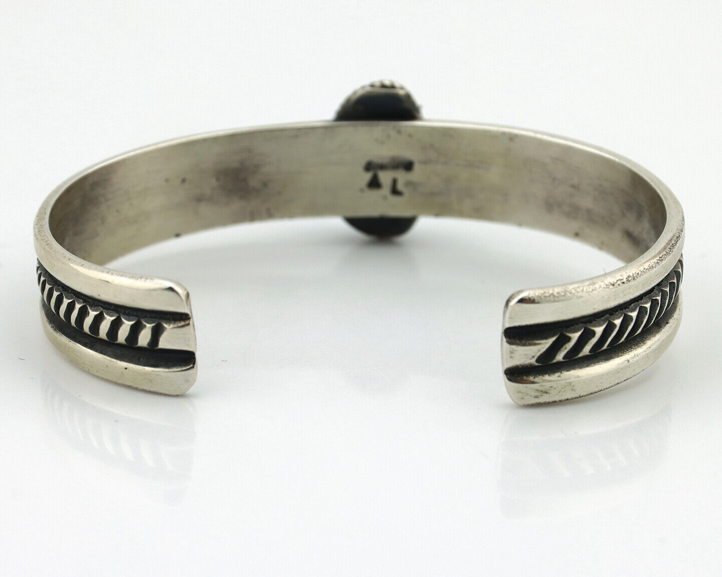 Women's Navajo .925 Silver Blue Natural Turquoise Artist Signed AL C.80's