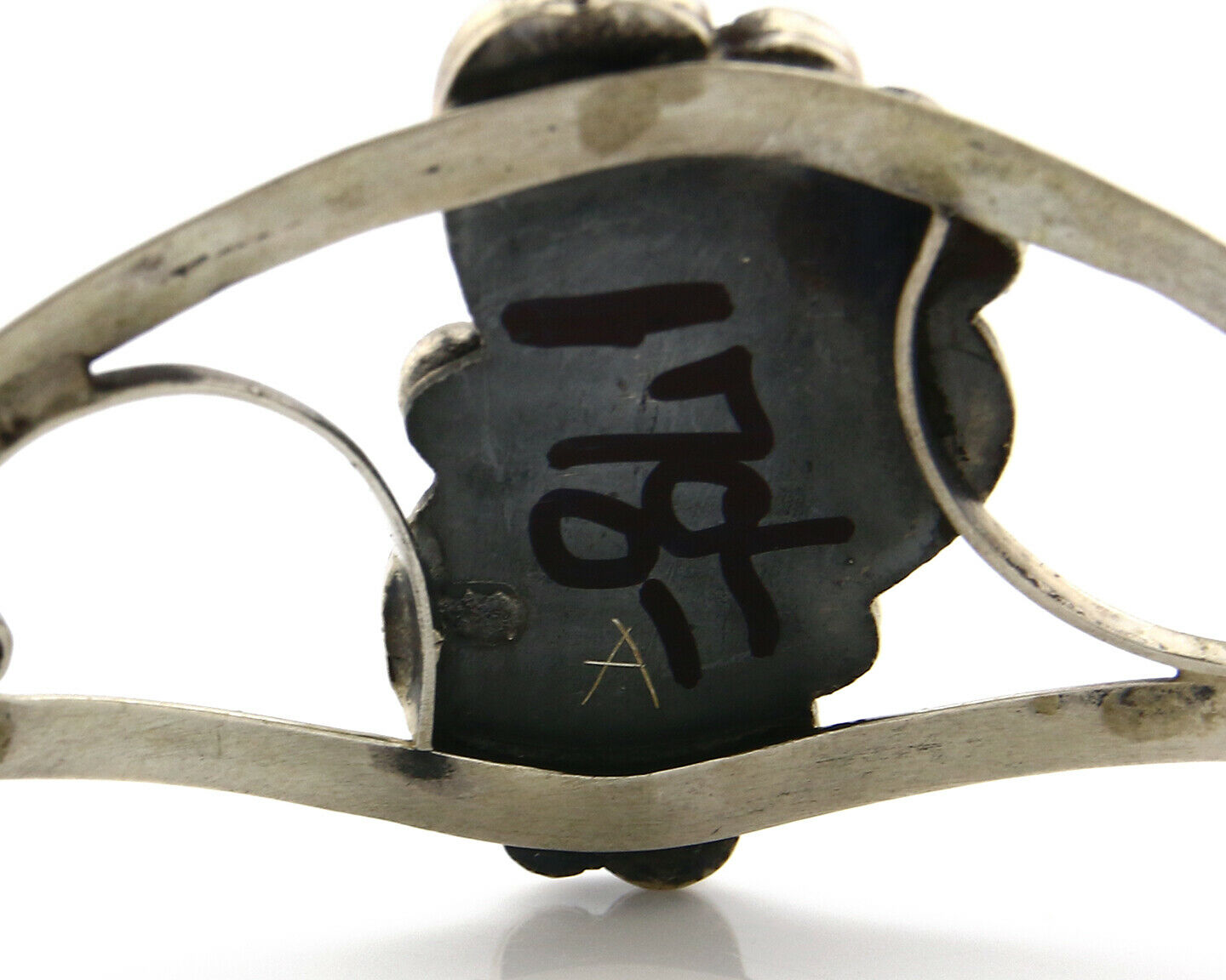 Navajo Bracelet .925 Silver Morenci Turquoise Artist Native American Circa 1975