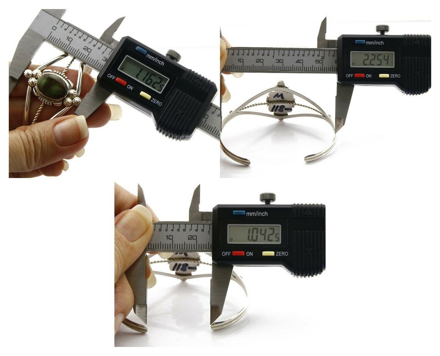 Women's Navajo Bracelet .925 Silver Royston Turquoise Signed Marie B C.80's