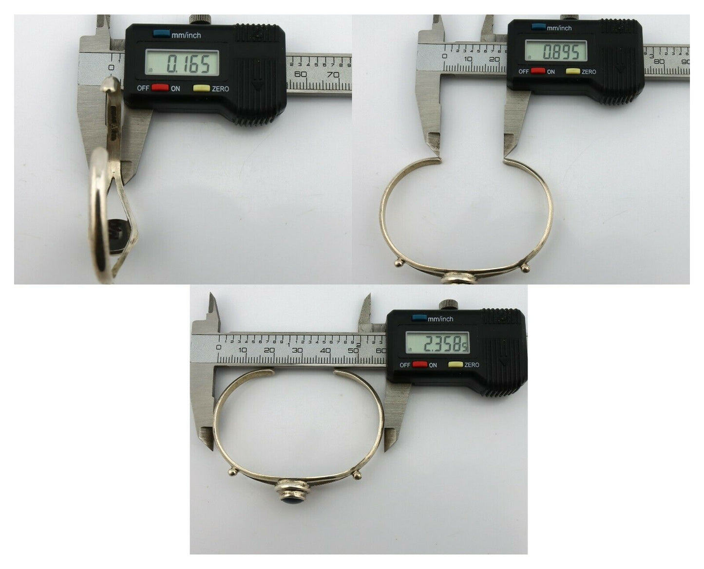 Navajo Bracelet .925 Silver Abalone Native American Artist C.90's