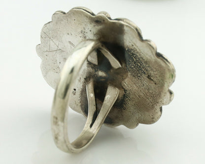 Navajo Ring .925 Silver Kingman Turquoise Native American Artist C.1980's