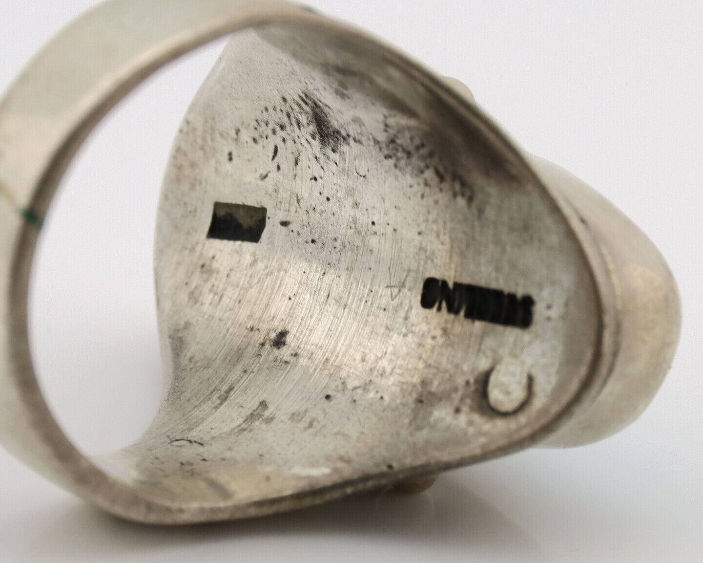 Navajo Ring .925 Silver Natural Blue Turquoise Native American Artist C.1980's