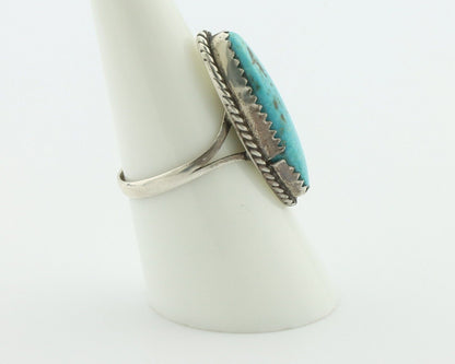 Navajo Handmade Ring .925 Silver Southwest Turquoise Native Artist C.80's