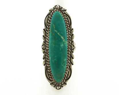 Navajo Ring .925 Silver Green Turquoise Signed Billy Eagle C.80's